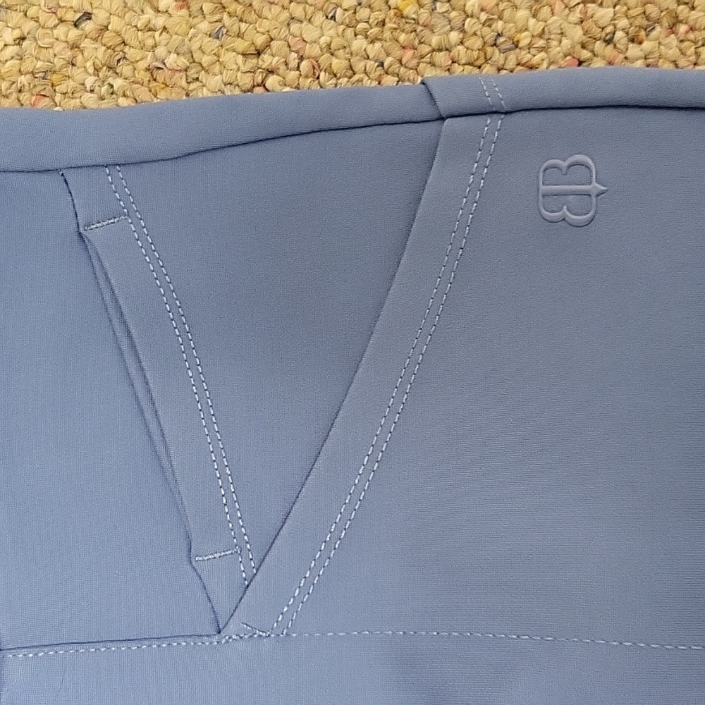 Betabrand Journeys yoga pants High-Rise Skinny Capris in Periwinkle Blue MSP - Picture 4 of 6
